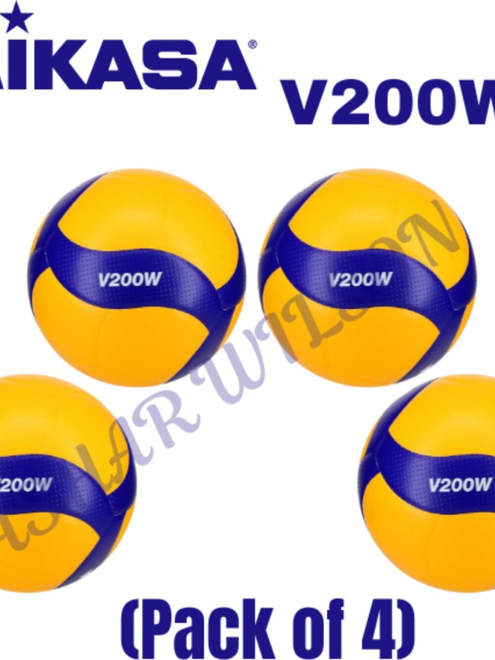 Mikasa V200W Original Volleyball Ball Professional Volleyball Ball pack of 4